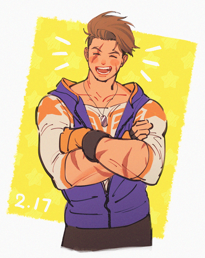 1boy, black_pants, blonde_hair, closed_eyes, collarbone, commentary, cropped_legs, dated