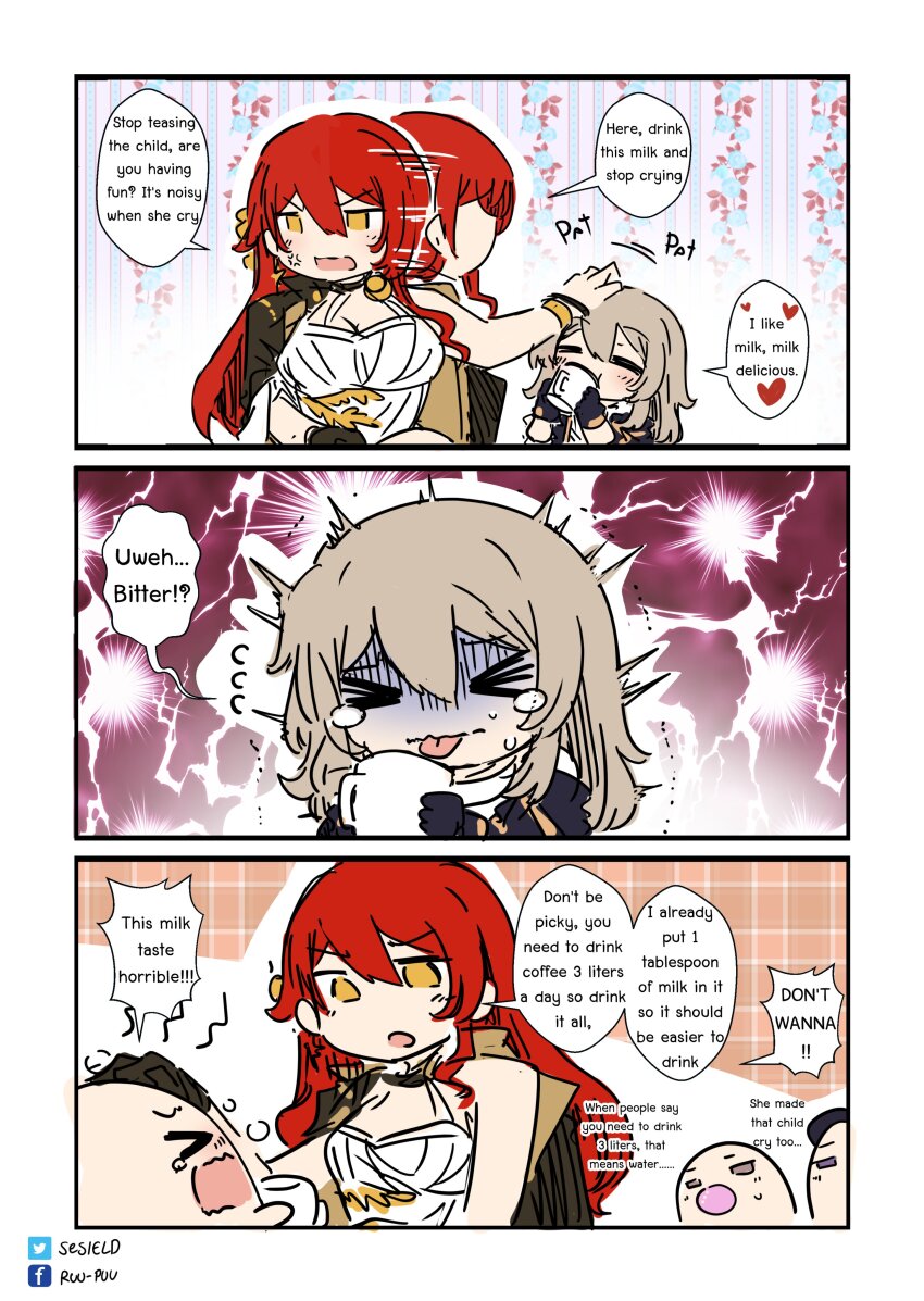 >_<, absurdres, bitter, chibi, child, coffee, coffee_mug, crying