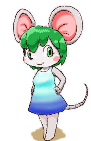 bree_(animal_crossing), animal_crossing, green_eyes, green_hair, lowres, nintendo, tagme