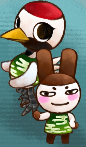 1boy, 1girl, animal_crossing, furry, genji_(animal_crossing), gladys_(animal_crossing), nintendo, tagme