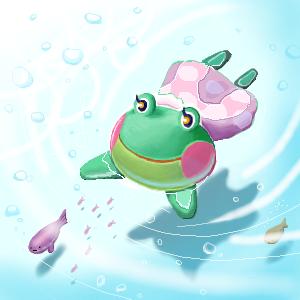 black_eyes, animal_crossing, frog, lily_(animal_crossing), lowres, nintendo, tagme