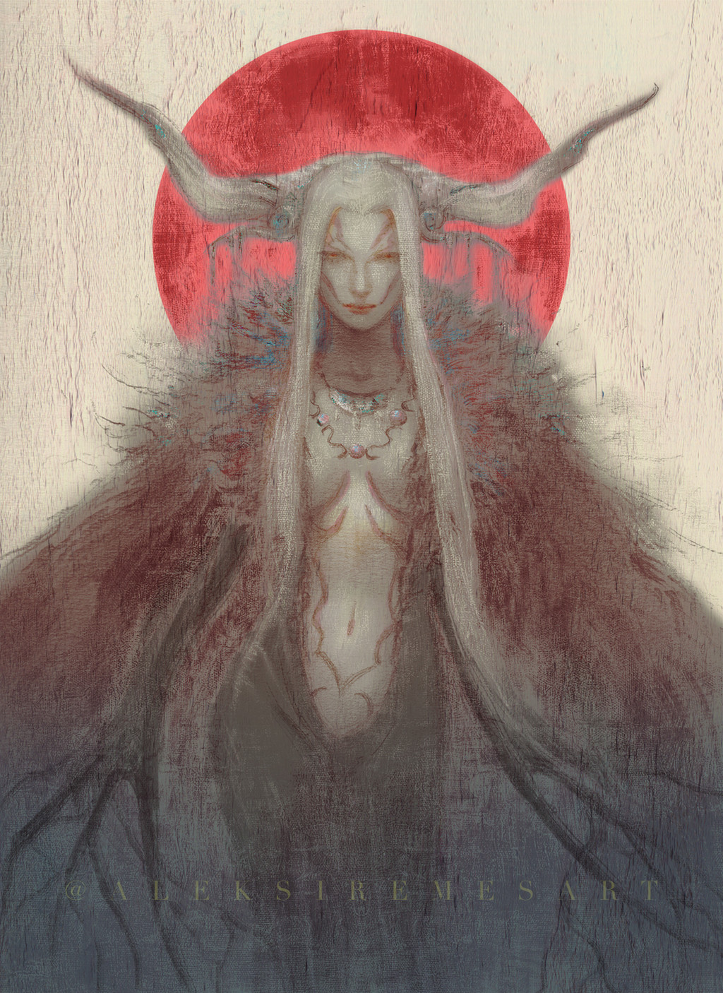 1girl, aleksi_remes, black_dress, blending, breasts, breasts_apart, claws, cowboy_shot