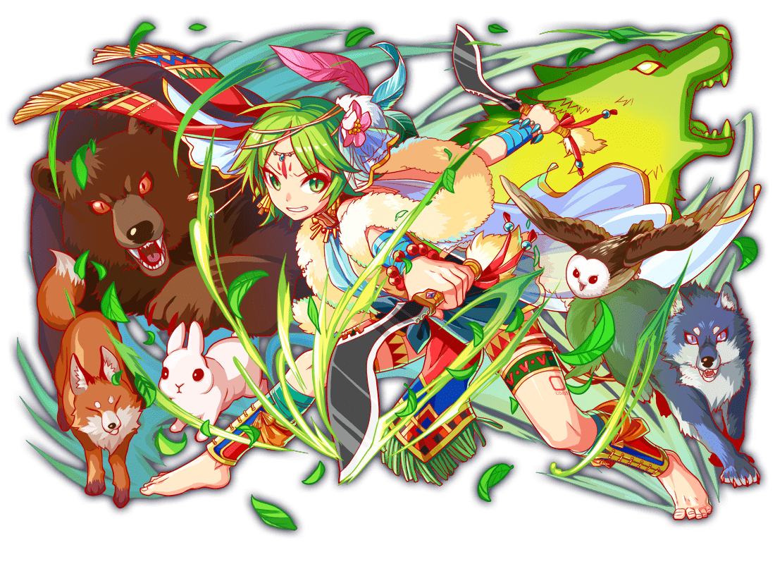 6+others, ahoge, alternate_body_size, alternate_costume, amala_(crash_fever), amala_(person), anime_coloring, aqua_cape