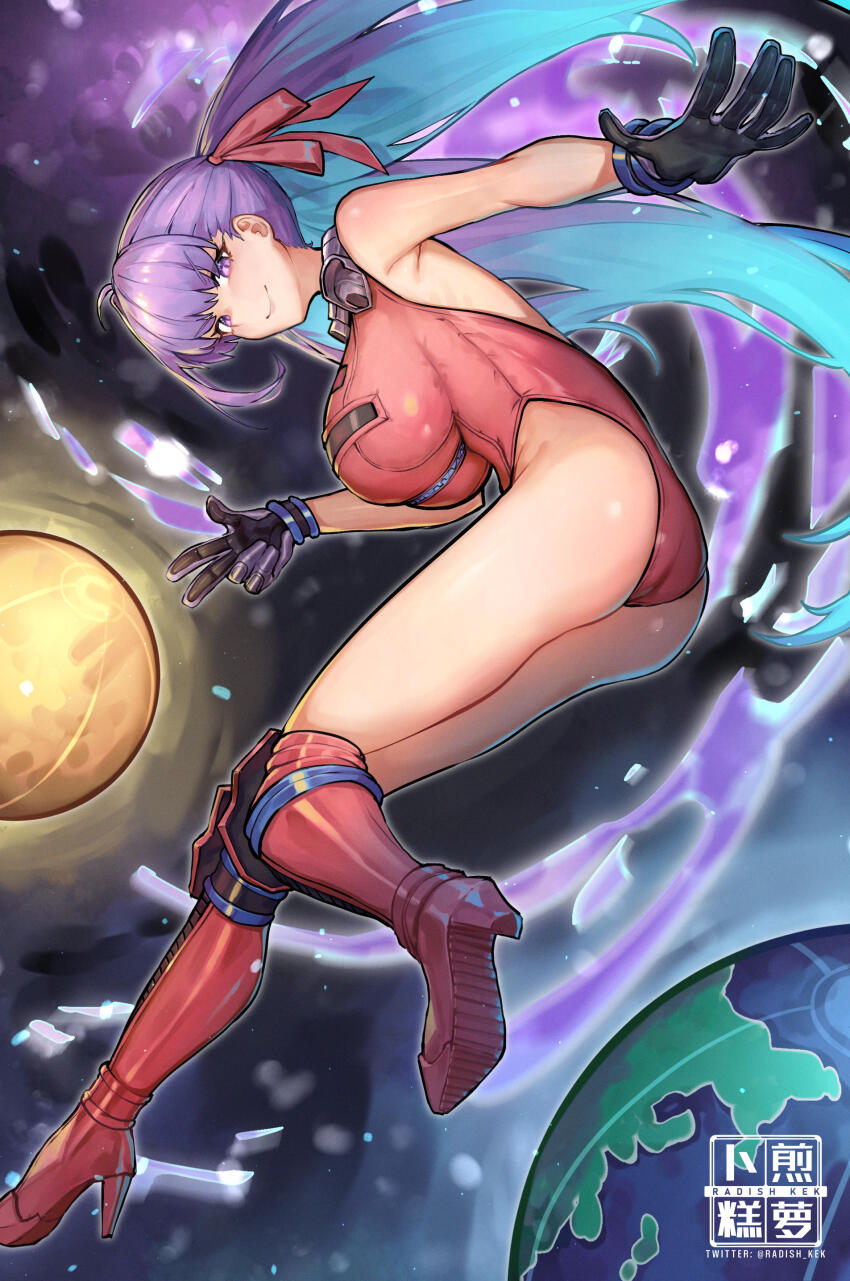 1girl, absurdres, bare_shoulders, bb_(fate), bb_cosmo_(fate), blush, boots, breasts