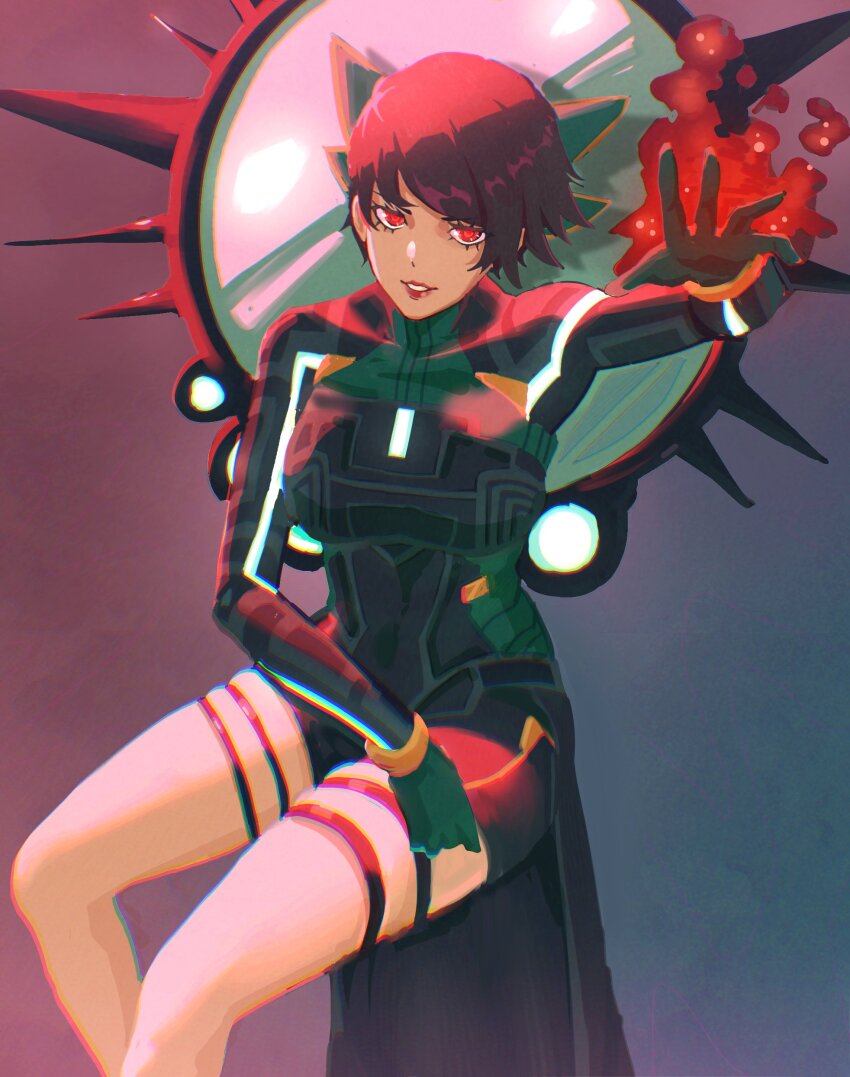 1girl, absurdres, black_hair, floating, highres, hiromine_yoko, hiromine_yoko_(panagia), looking_at_viewer