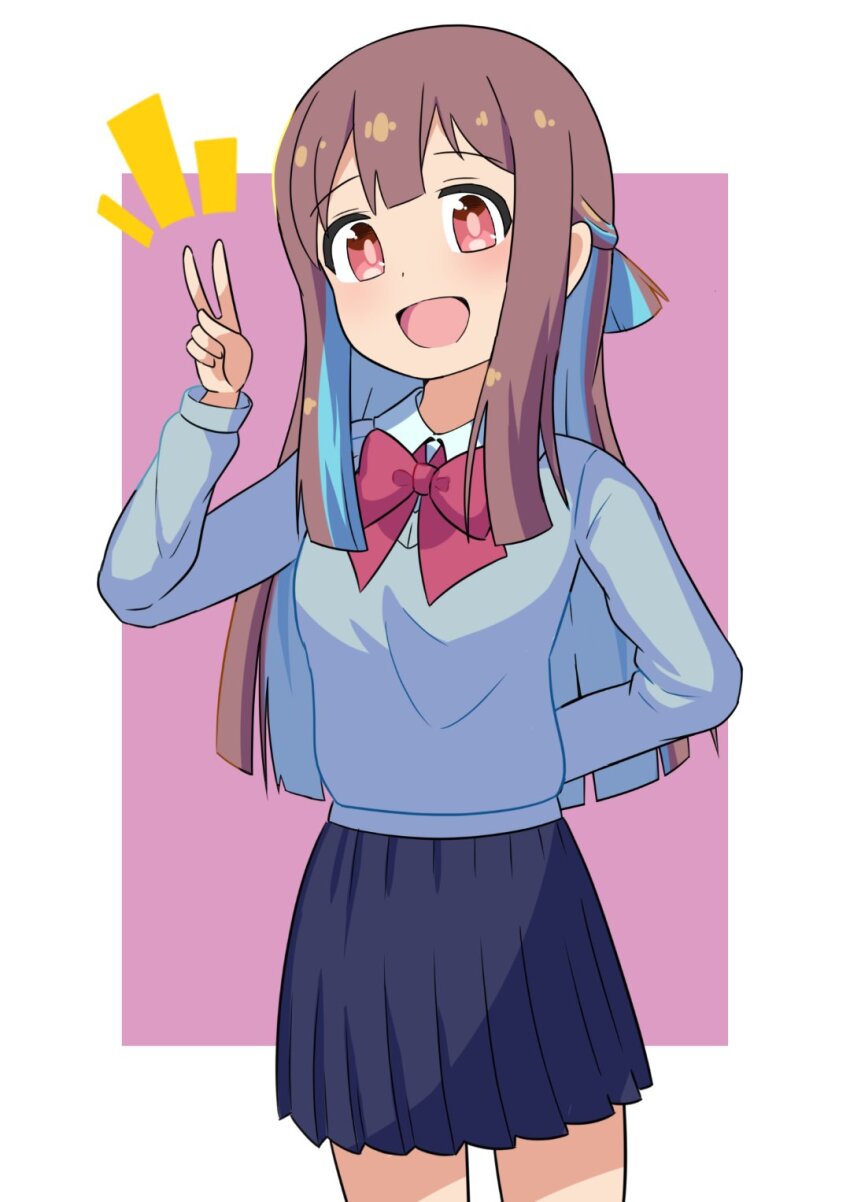 1girl, :d, alternate_costume, alternate_hair_length, alternate_hairstyle, arm_behind_back, blue_hair, blue_jacket