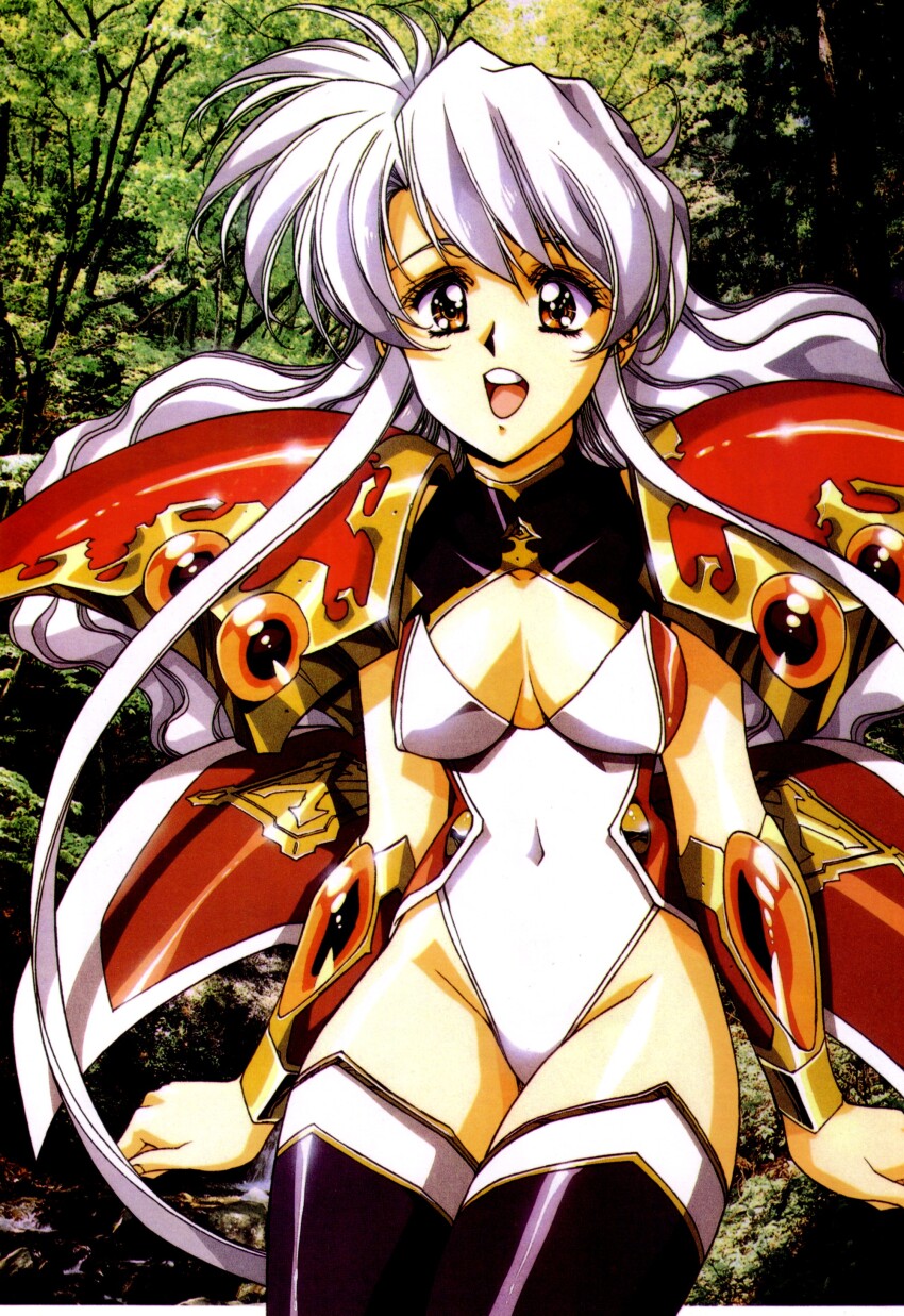 absurdres, armor, claret_(langrisser), cleavage_cutout, clothing_cutout, highres, langrisser, leotard