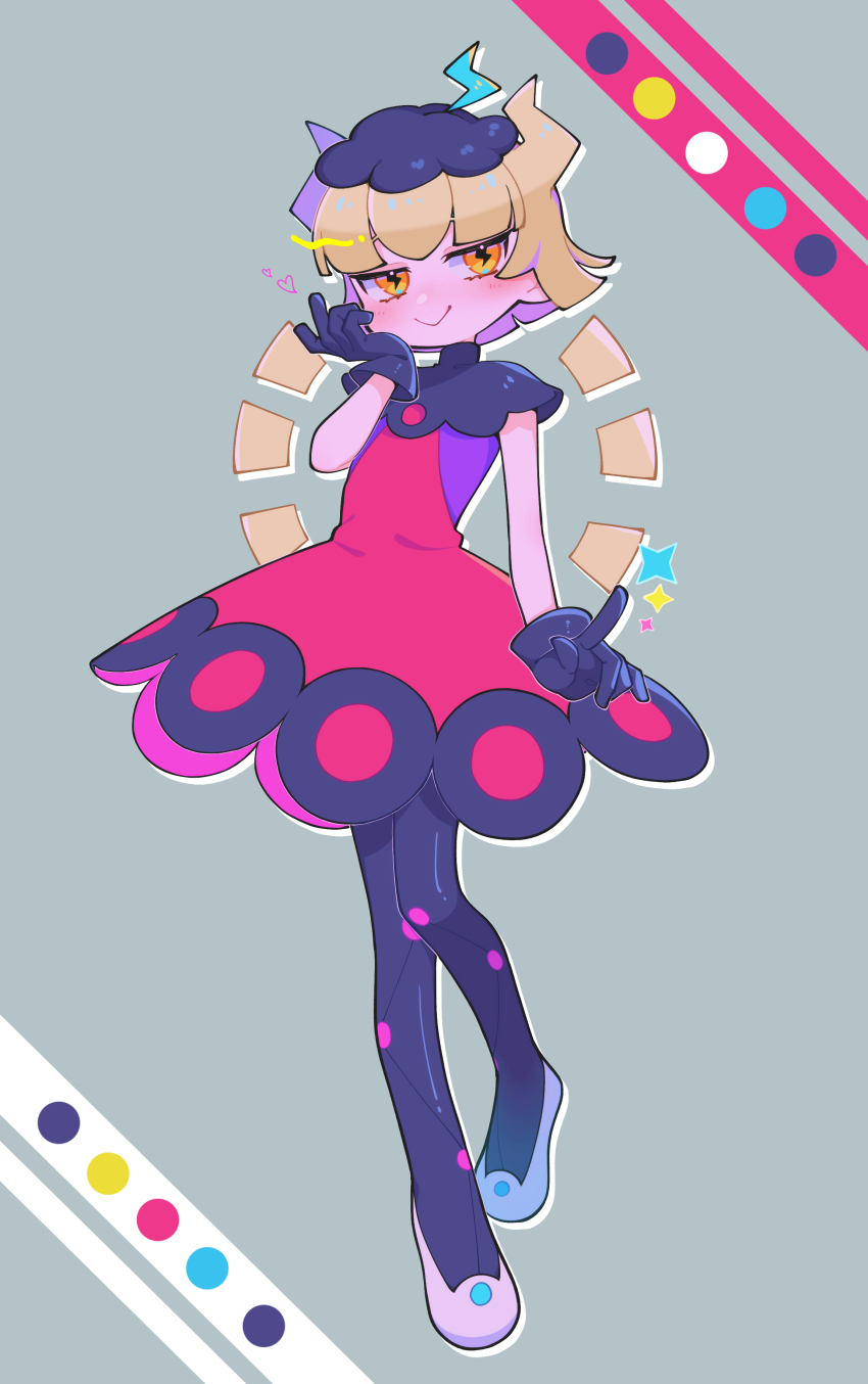 1girl, :>, absurdres, arm_at_side, black_capelet, black_gloves, black_hat, black_pantyhose