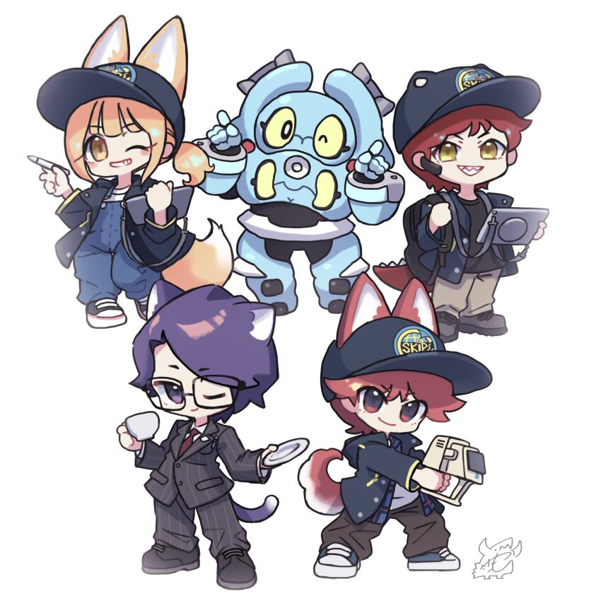 animal_ears, blue_skin, body_fur, colored_skin, fran_(tukihashi), full_body, furry, furry_female