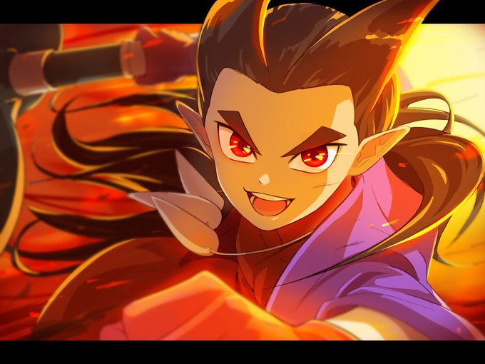 1boy, antenna_hair, black_border, blood, blurry, bone_necklace, border, brown_hair