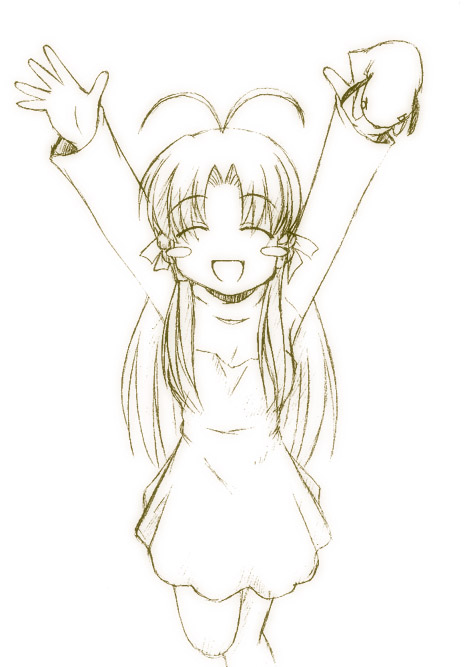 00s, aoba_kozue, johnny_ryuusei, mahoraba, monochrome, sketch