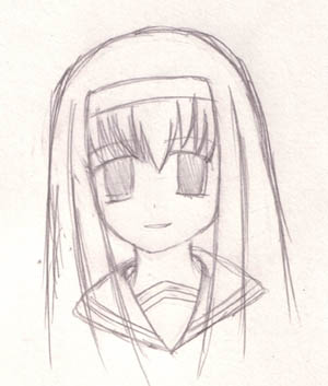 00s, lowres, mahoraba, monochrome, sketch, tagme, vermillion_erika