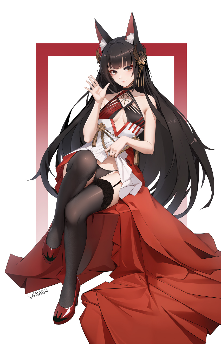 1girl, absurdres, aged_up, animal_ears, azur_lane, bare_shoulders, black_panties, blush