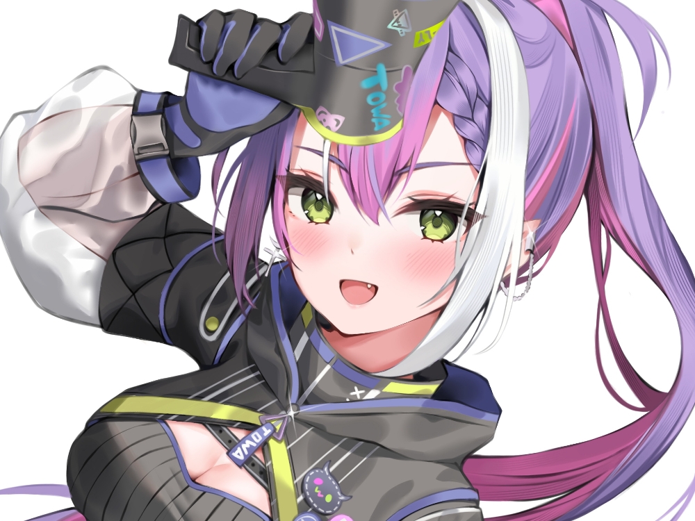 1girl, alternate_color, arudi412, bandeau, black_bandeau, black_gloves, black_shrug, black_tube_top