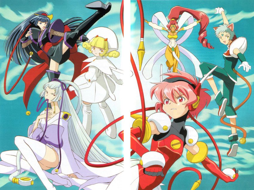 angelic_layer, black_hair, blanche, blonde_hair, blue_hair, brown_hair, highres, hikaru_(angelic_layer)