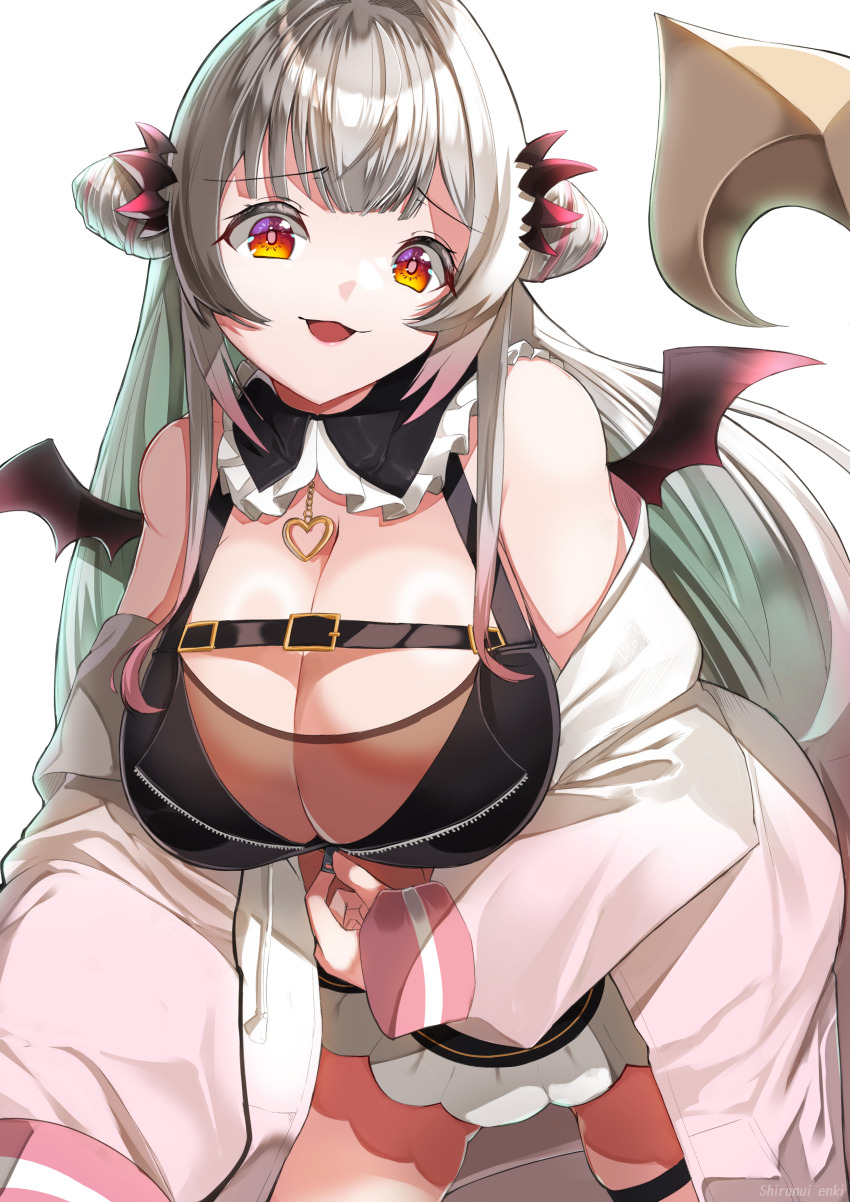 1girl, absurdres, belt, black_belt, black_collar, black_tank_top, breasts, chest_belt