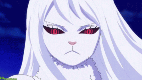 :3, ^w^, animated, animated_gif, anime_screenshot, blush, carrot_(one_piece), closed_eyes, frown, happy, long_hair, looking_at_viewer, one_piece, red_eyes, smile, solo, sulong_form, watermark, white_hair