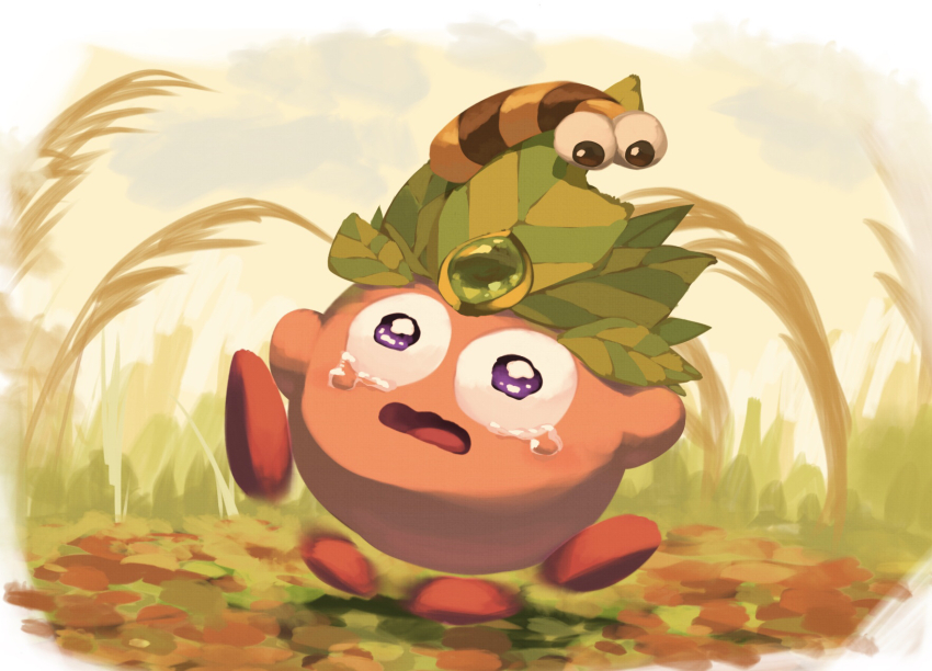 afterimage, animal, animal_on_head, blue_eyes, border, cloud, colored_skin, commentary_request