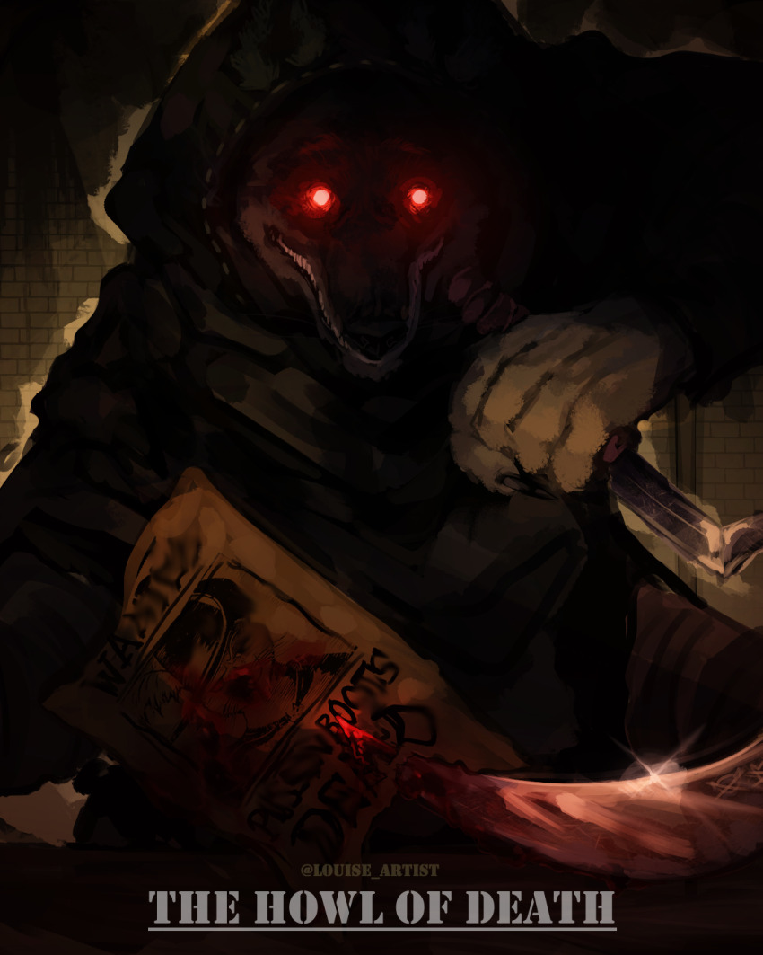 1boy, @_(symbol), artist_name, cat, cavalier_hat, commentary, death_(puss_in_boots), english_commentary