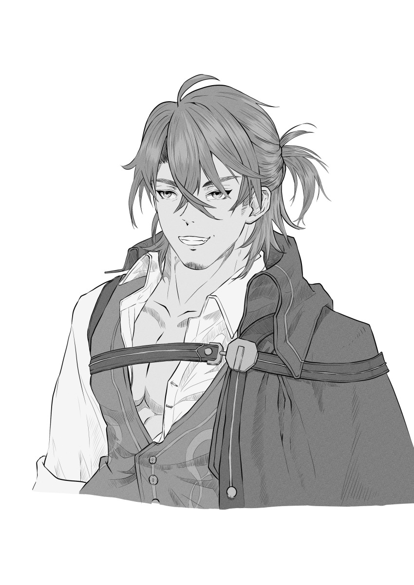 absurdres, cape, heigl_(noctilucent), highres, noctilucent:_before_dawn, non-web_source, shirt, solo