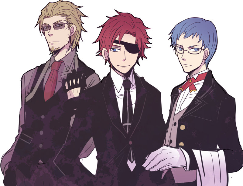 3boys, asbel_lhant, asbel_lhant_(eyepatch_+_black_suit), bad_id, bad_pixiv_id, blue_eyes, blue_hair, brothers