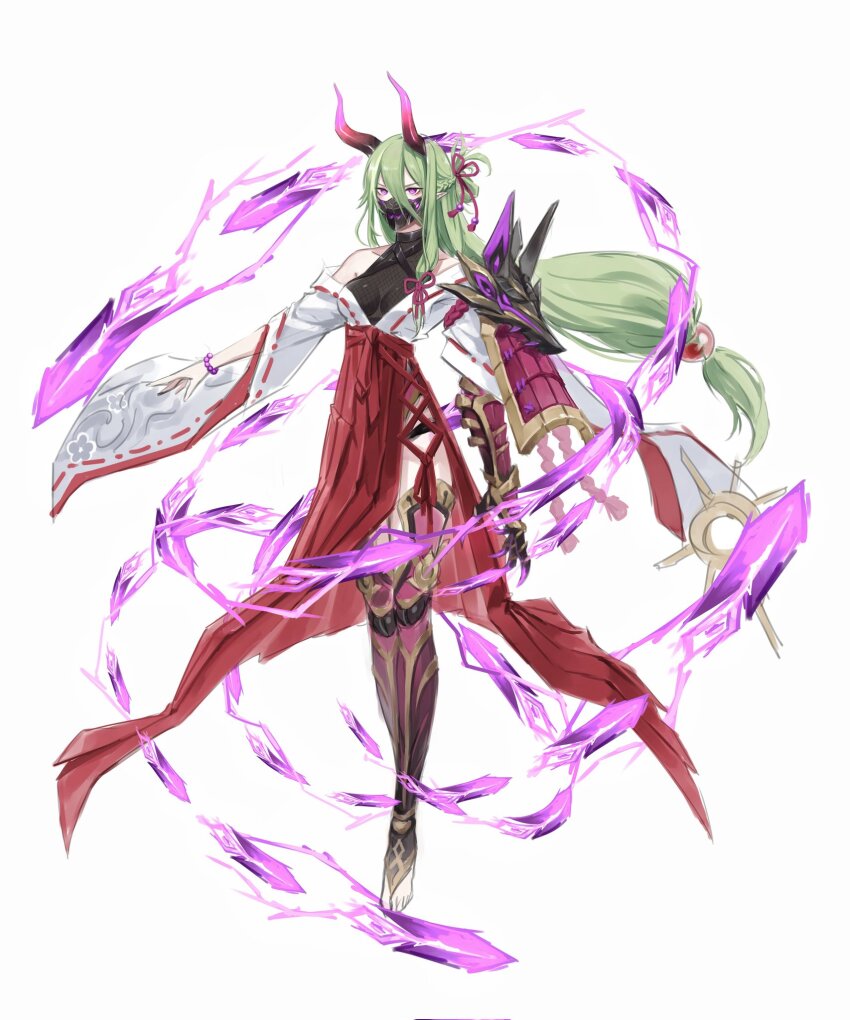 1girl, alternate_costume, alternate_hairstyle, arm_at_side, armor, bare_shoulders, bead_bracelet, beads