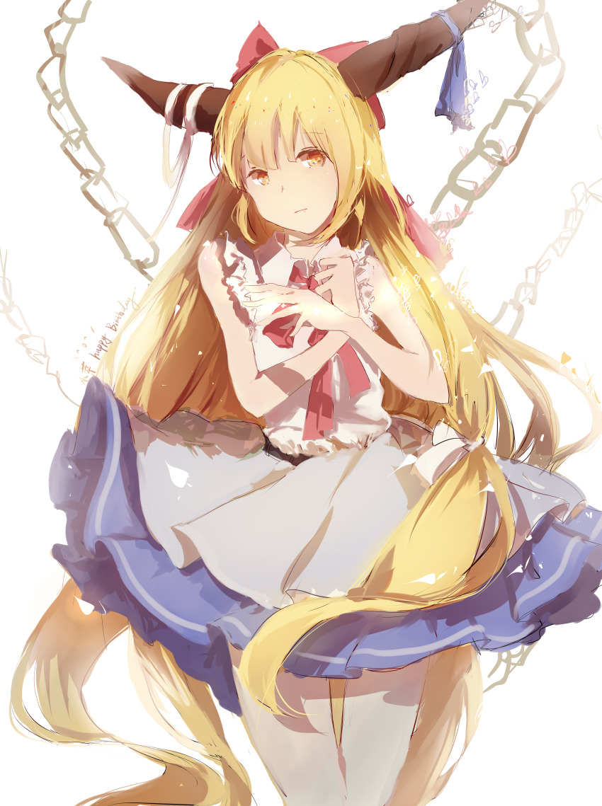 1girl, absurdres, bare_arms, bare_shoulders, belt, black_belt, blonde_hair, blouse