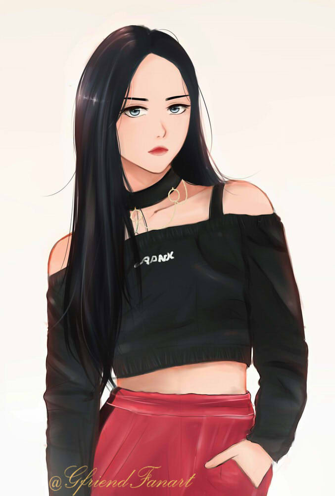 1girl, bare_shoulders, black_choker, black_hair, blue_eyes, choker, closed_mouth, commentary