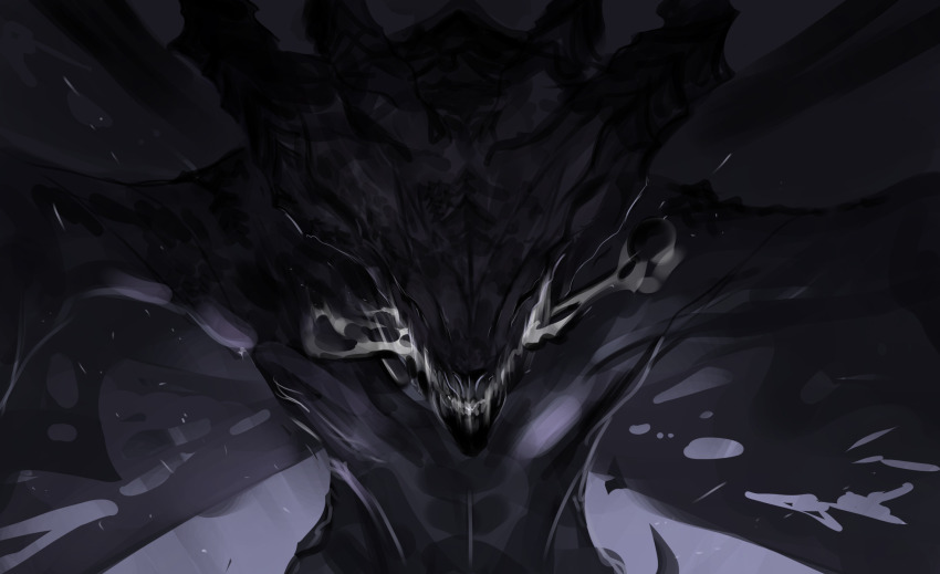 animal_focus, breathing_smoke, commentary_request, dark_souls_(series), dark_souls_iii, darkeater_midir, dokomon, dragon