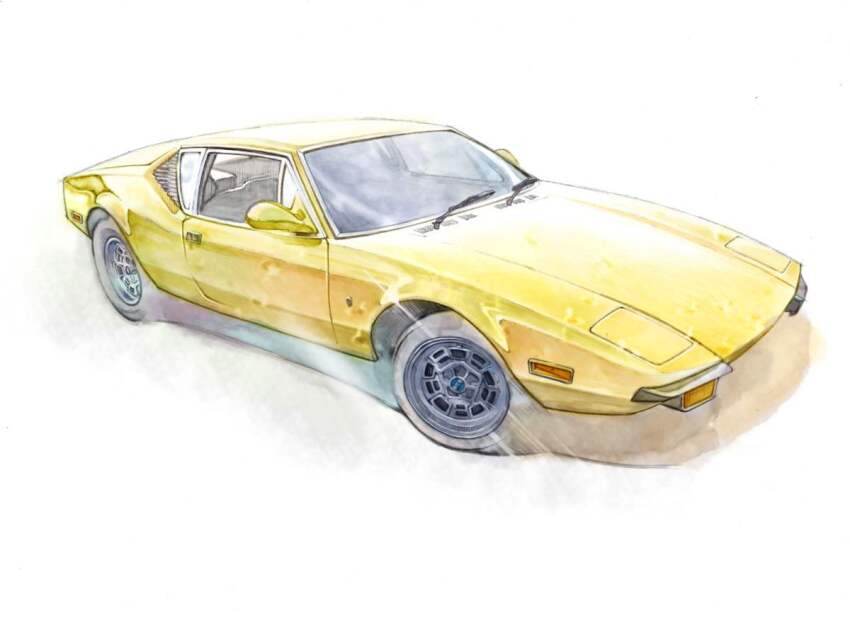 asai_takashi, car, de_tomaso_pantera, motor_vehicle, muscle_car, no_humans, original, pop-up_headlights