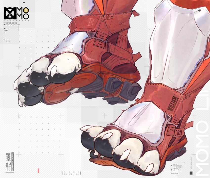 1other, absurdres, artist_name, boots, claws, feet, foot_focus, furry