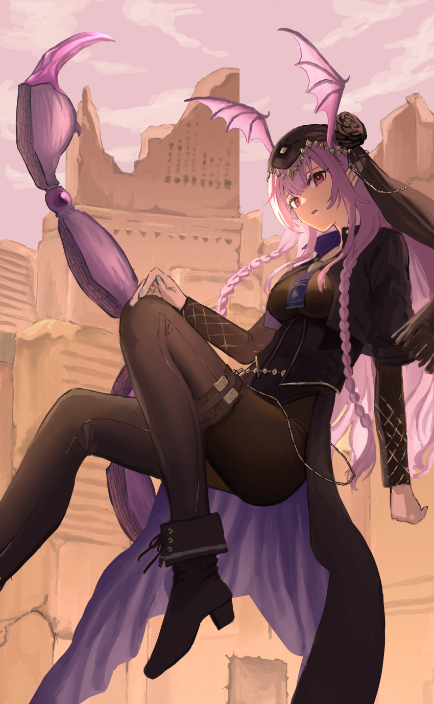 12, 1girl, absurdres, arknights, arthropod_girl, black_flower, black_footwear, black_leotard