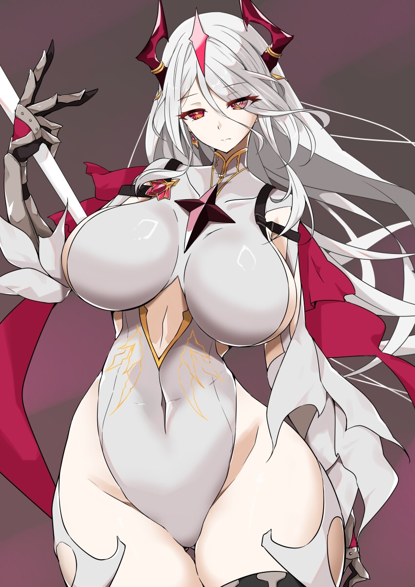 absurdres, breasts, clothing_cutout, commentary_request, cutout_above_navel, dragon_girl, dragon_tail, earrings, epic_seven, highres, jewelry, kamo_(riverside_kamo), large_breasts, luna_(epic_seven), new_moon_luna, tagme, tail