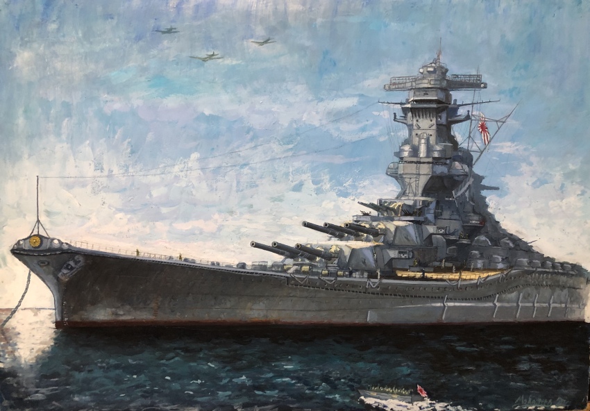 absurdres, atelier_634, cannon, flag, highres, imperial_japanese_navy, landing_craft, military_vehicle