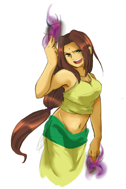 1girl, arc_the_lad, arc_the_lad_ii, breasts, brown_hair, card, female_focus, green_eyes