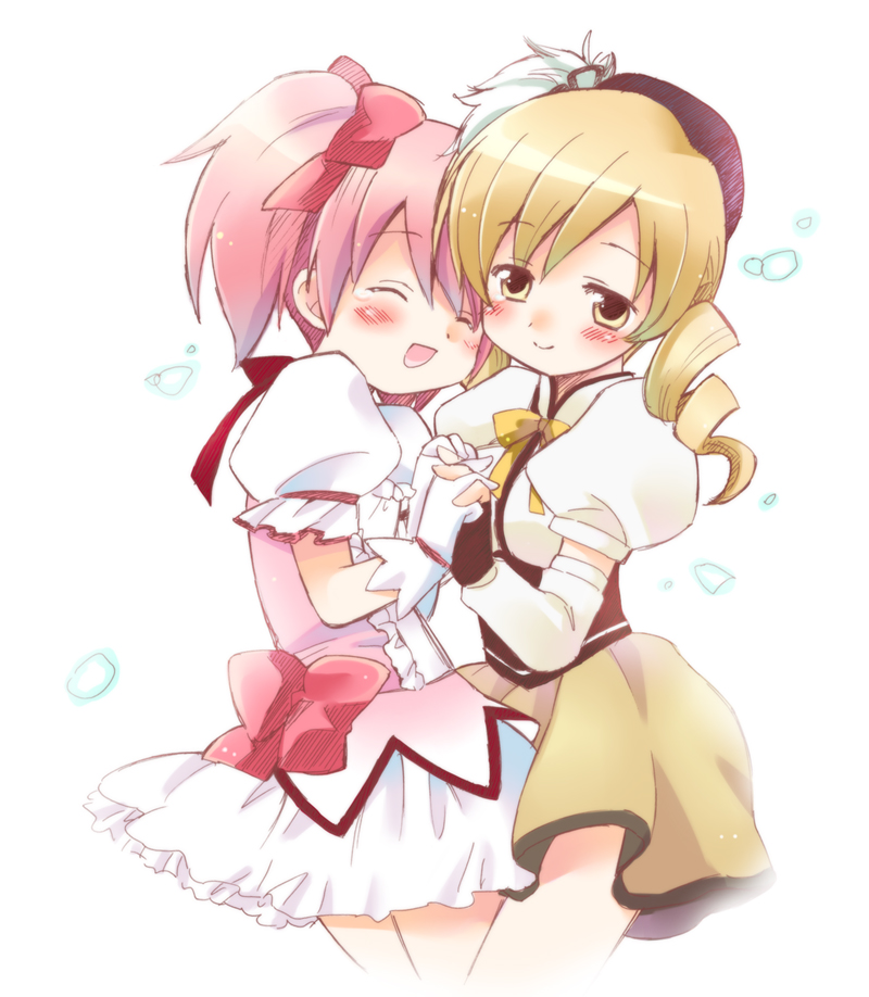 10s, blonde_hair, blush, drill_hair, fingerless_gloves, gloves, hair_ornament, hair_ribbon