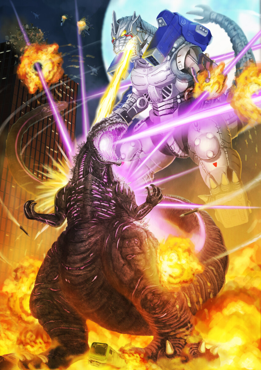 absurdly_long_tail, absurdres, ac-3_shirasagi, ac-3_white_heron, aircraft, airplane, ammunition_backpack, atomic_breath