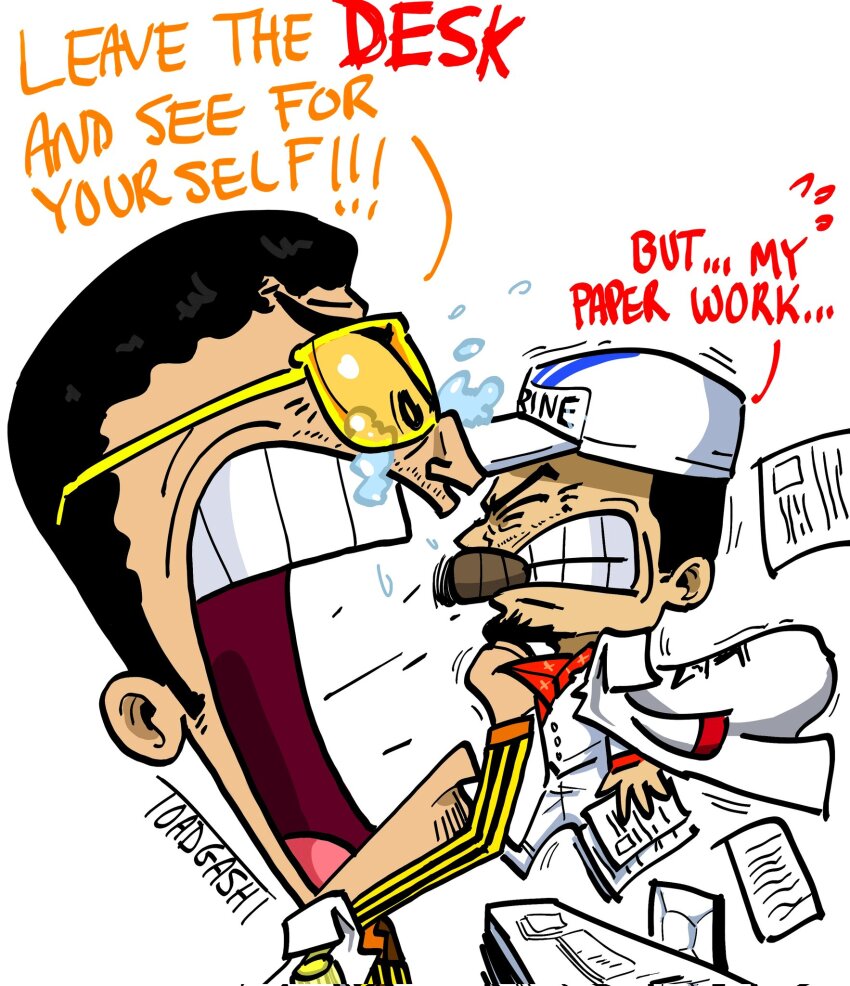 !, !!, ..., 2boys, angry, beard, black_hair, cheating_(relationship)