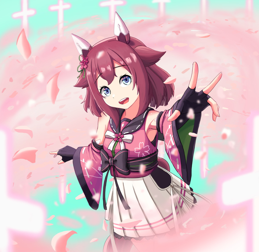 1girl, absurdres, animal_ears, arm_up, armpits, blue_eyes, blush, breasts