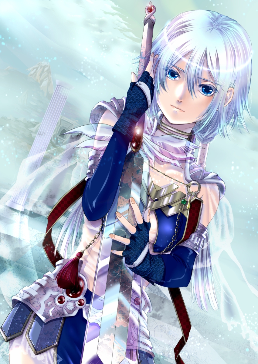 1girl, bad_id, bad_pixiv_id, blue_eyes, colored_eyelashes, dutch_angle, eyelashes, fantasy