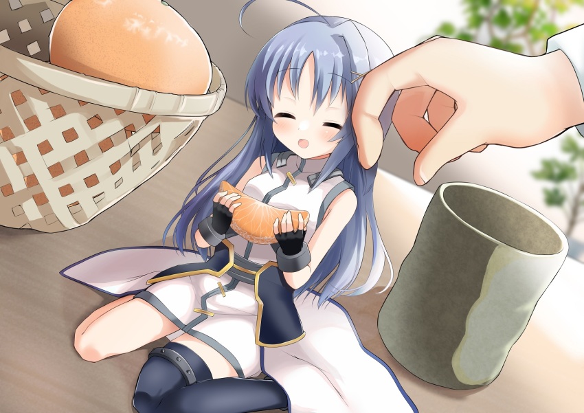 1girl, 1other, 2022, :d, ^_^, ahoge, backlighting, black_gloves