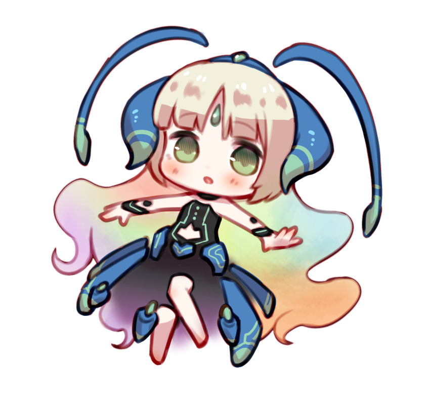 1girl, :o, absurdres, antennae, atelier_(series), atelier_escha_&amp;_logy, bare_shoulders, blonde_hair