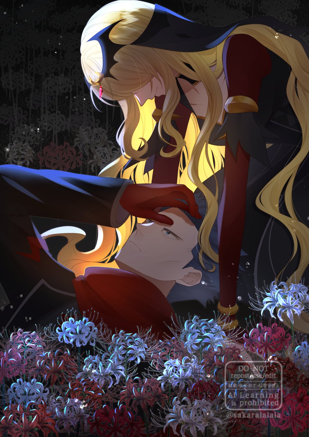 1boy, 1girl, black_dress, black_jacket, blonde_hair, cynthia_(pokemon), cynthia_(sygna_suit)_(renegade)_(pokemon), cyrus_(pokemon)