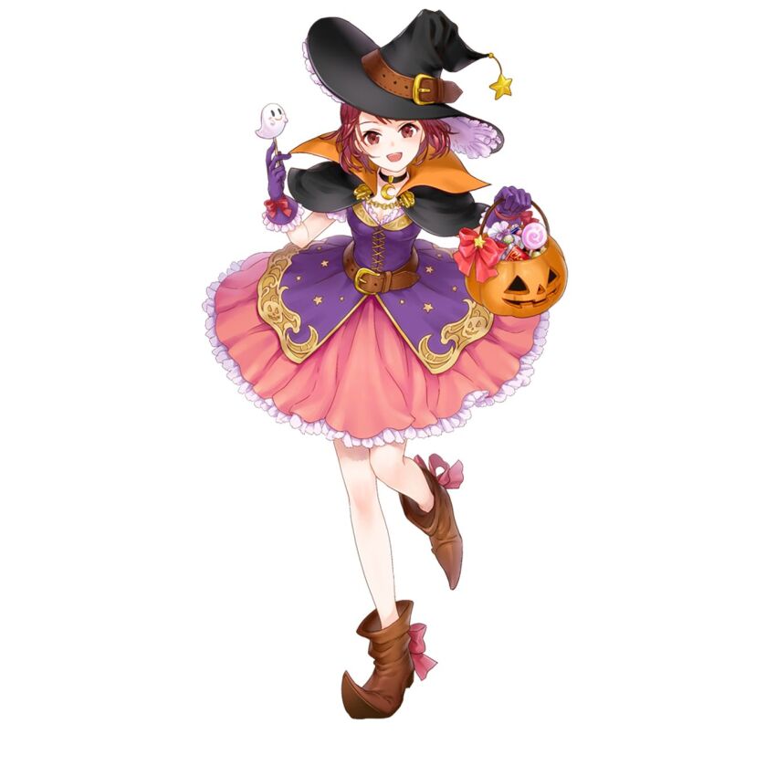 1girl, :d, atelier_(series), atelier_questboard, atelier_sophie, belt, black_capelet, black_choker