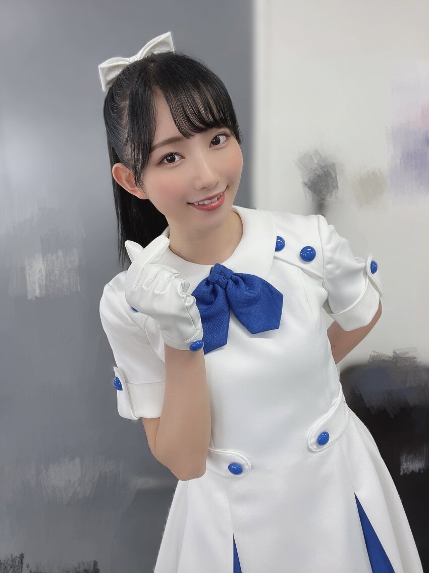 1girl, aoyama_nagisa, blurry, blurry_background, costume, gloves, hair_ribbon, highres