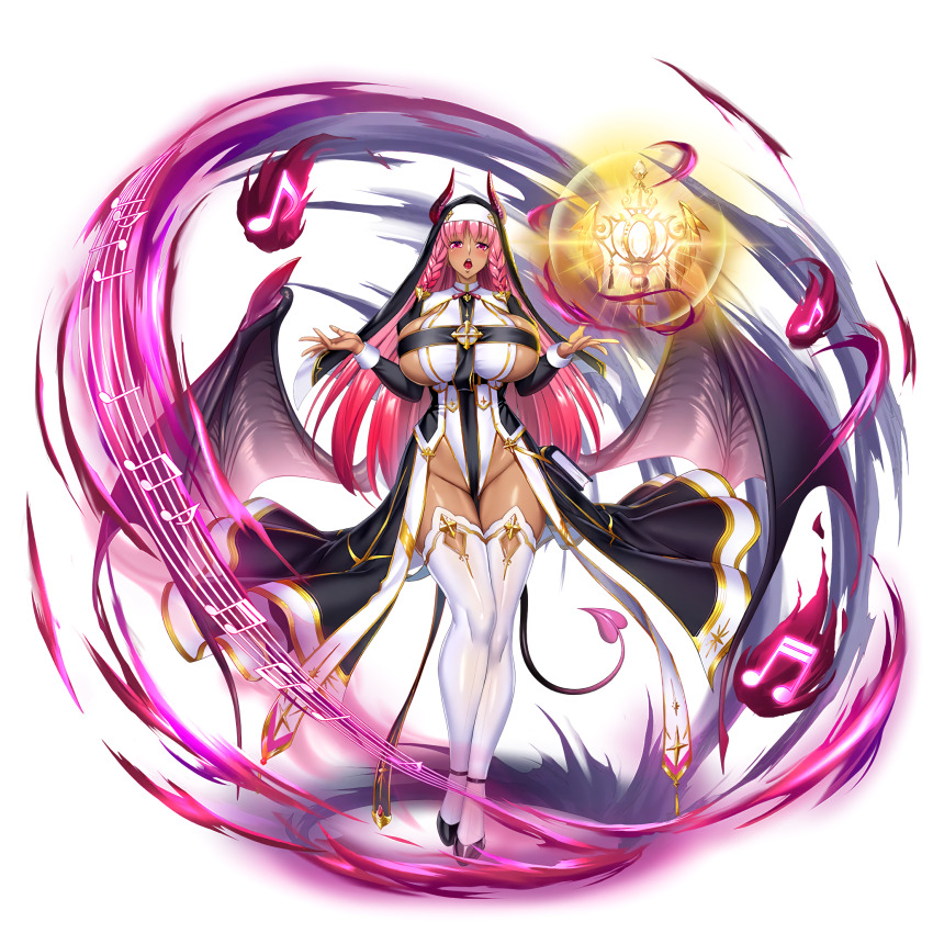 1girl, action_taimanin, aoi_nagisa_(metalder), breasts, dark-skinned_female, dark_skin, demon_girl, demon_wings