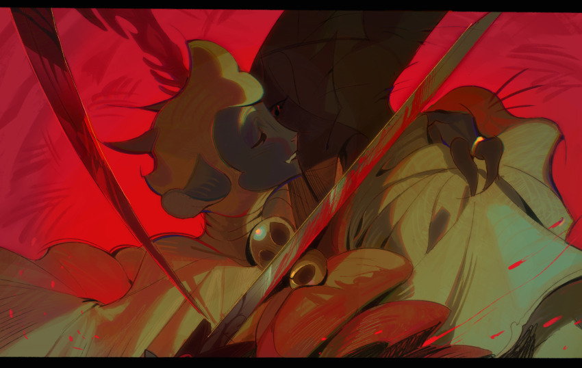 2boys, arm_around_neck, black_cat, cat, cat_boy, closed_eyes, cult_of_the_lamb, furry