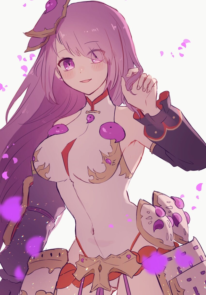 1girl, belt, black_sleeves, hair_ornament, highres, hitomi_(1qndlbd_kuee), kamimusubi_(p&amp;d), leotard