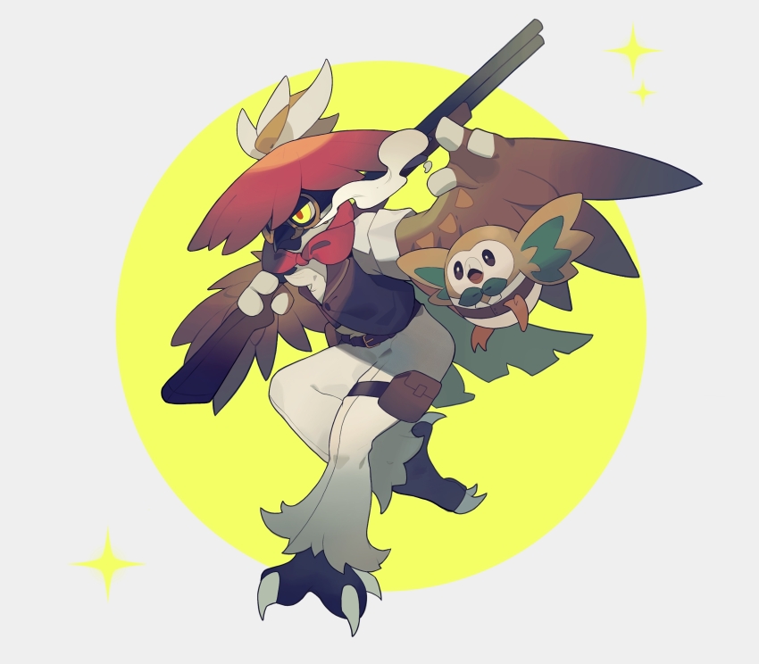 absurdres, arm_up, bag, bandana, bandana_around_neck, baojiang_tuzhi, belt, bent_back