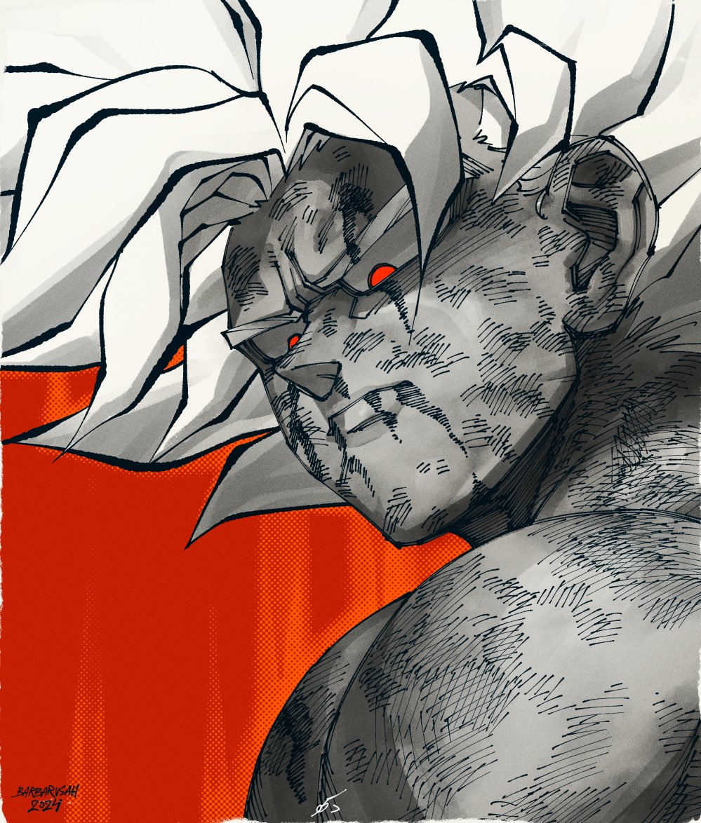 1boy, barbarvsah, blood, blood_from_mouth, bruise, bruise_on_face, close-up, dragon_ball